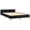 vidaXL Bettgestell ohne Matratze Schwarz 120x190 cm Stoff