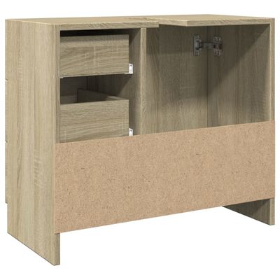 vidaXL Waschbeckenunterschrank Sonoma-Eiche 63x30x54 cm Holzwerkstoff