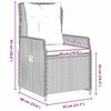 vidaXL Garten Essgruppe 3 pcs Beige und Hellgrau Poly-Rattan