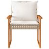 vidaXL 4-tlg. Garten-Lounge-Set mit Kissen Beige Poly Rattan