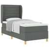 vidaXL Boxspringbett mit Matratze Dunkelgrau 200 x 80 cm Stoff
