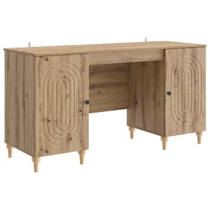vidaXL Schreibtisch Artisan-Eiche 142,5 x 50 x 75 cm Holzwerkstoff