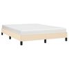 vidaXL Bettgestell ohne Matratze Creme 140x200 cm Stoff