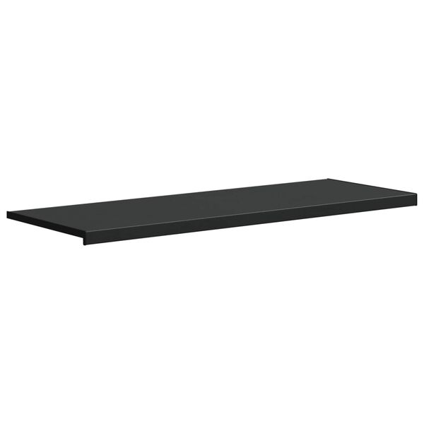 vidaXL Fensterbank Schwarz mit Holzmaserung 120 x 50 x 4,5 cm PVC