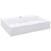 vidaXL Waschbecken 60 x 38 x 11 cm Mineralguss/Marmorguss Wei&szlig;