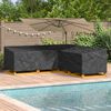 vidaXL M&ouml;belbezug Schwarz 255 x 255 x 80 cm 210D Oxford Stoff
