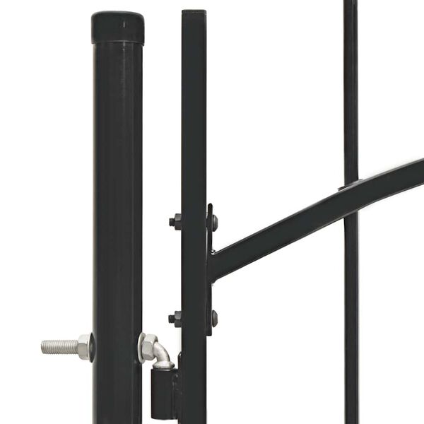 vidaXL Gartentor Woerden Stahl 1x1,25 m Schwarz
