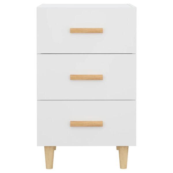 vidaXL Nachttisch Wei&szlig; 40x40x66 cm Holzwerkstoff