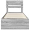 vidaXL Bettrahmen Graues Sonoma 75 x 190 cm Massives Kiefernholz