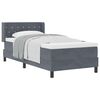 vidaXL Boxspringbett mit Kopfteil Dunkelgrau 200 x 90 cm Samt