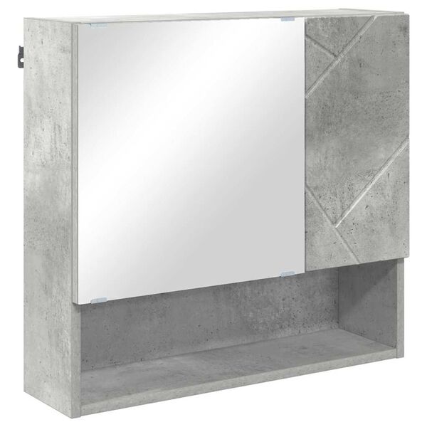 vidaXL Spiegelschrank mit T&uuml;r Beton Grau 59 x 17 x 55 cm Holzwerkstoff