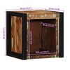 vidaXL Nachttische 2 Stk. Mehrfarbig 40x35x40 cm Altholz Massivholz