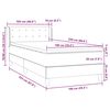 vidaXL Boxspringbett mit Matratze Hellgrau 100x220 cm Samt