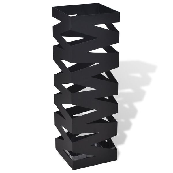 Schirmst&auml;nder Schirmhalter Gehstock Stahl schwarz quadratisch 48,5 cm