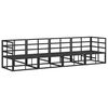 vidaXL Gartensofa-set 4 pcs Schwarz Metall