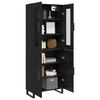 vidaXL Highboard 2 pcs Schwarz Eichen-Optik Holzwerkstoff