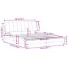vidaXL Bettgestell ohne Matratze "Hanko" Schwarz 160x200 cm Samt