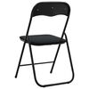 vidaXL Klappstuhl 2 pcs Schwarz 48 x 44 x 78 cm Samt