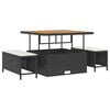 vidaXL Garten-Sofa-Set 9 pcs Schwarz und Creme 100 x 100 x 71 cm