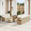vidaXL Garten-Sofa-Set 10 pcs Beige Poly-Rattan