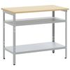 vidaXL Arbeitstisch Grau 100 x 55 x 85 cm Pulverbeschichteter Stahl