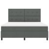 vidaXL Boxspringbett mit Matratze Dunkelgrau 180 x 200 cm Stoff