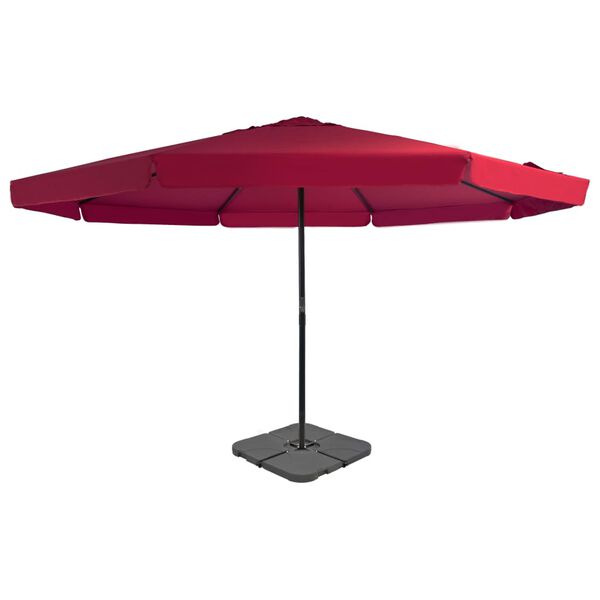 vidaXL Sonnenschirm mit Tragbarem Sonnenschirmst&auml;nder Rot