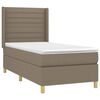 vidaXL Boxspringbett mit Matratze & LED Taupe 80x200 cm Stoff