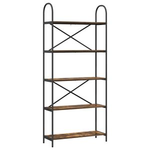 vidaXL B&uuml;cherregal 5 Ebenen 80 x 30 x 183 cm Holzwerkstoff