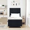 vidaXL LED Boxspringbett mit Matratze Schwarz 80 x 200 cm Stoff
