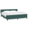 vidaXL Boxspringbett mit Matratzen Dunkelgrün 200x210 cm Samt