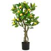 vidaXL Zitronenbaum K&uuml;nstlich 234 Bl&auml;tter 90 cm Gr&uuml;n