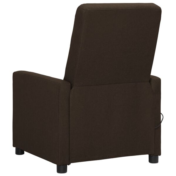 vidaXL Massagesessel Dunkelbraun Stoff