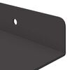 vidaXL Schwebendes Regal 2 pcs Schwarz 60 x 8,5 x 2,5 cm Stahl