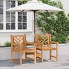 vidaXL Outdoor-Stühle Braun 152 x 63 x 89 cm Teak-Massivholz