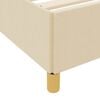 vidaXL Bettrahmen mit Matratze Creme 120 x 200 cm Stoff