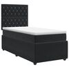 vidaXL Boxspringbett mit Matratze Schwarz 80 x 200 cm Samt