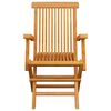 vidaXL Gartenst&uuml;hle mit Grauen Kissen 2 Stk. Massivholz Teak
