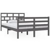 vidaXL Massivholzbett Grau 120x190 cm