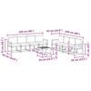 vidaXL Outdoor-Sofagarnitur mit Kissen 9 pcs Natur und Anthrazit