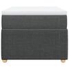 vidaXL Boxspringbett mit Matratze Dunkelgrau 80x200 cm Stoff