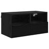 vidaXL TV-Wandregale 2 pcs Schwarz Eichen-Optik 60 x 30 x 30 cm