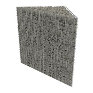 vidaXL Gabionen-Hochbeet Verzinkter Stahl 75&times;75&times;100 cm