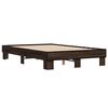 vidaXL Bettgestell Braun Eichen-Optik 120x200 cm Holzwerkstoff Metall