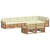 vidaXL Outdoor-Sofagarnitur 8 Stk. Natur und Creme