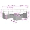 vidaXL Gartensofa-set mit Speicher 6 pcs Schwarz Poly-Rattan