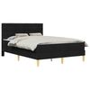 vidaXL Bettgestell mit Matratze Schwarz 160 x 200 cm Stoff