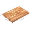 vidaXL Hackblock 50x35x4 cm Akazie Massivholz