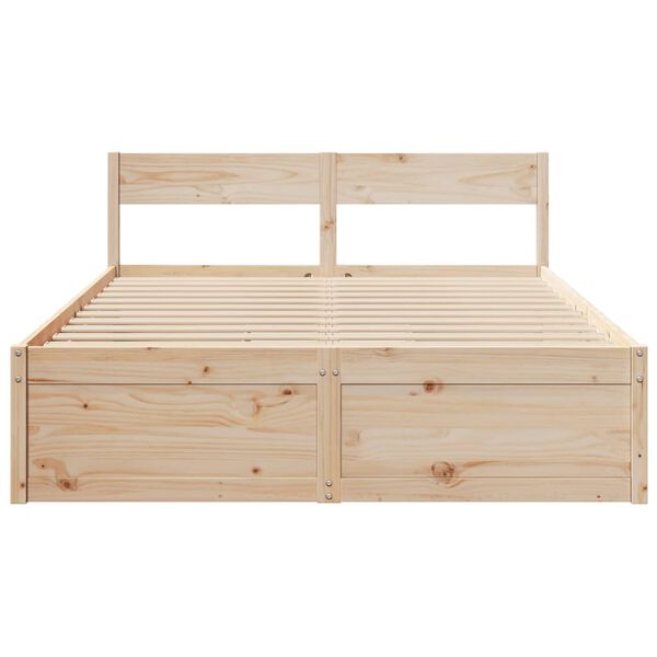 vidaXL Massivholzbett ohne Matratze 140x200 cm Kiefernholz