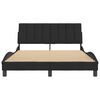 vidaXL Bettgestell ohne Matratze "Hanko" Schwarz 140x200 cm Samt